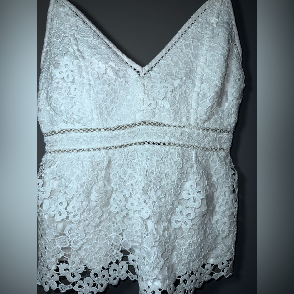 Abercrombie Lace Cami Bundle White & Navy XS NWT Coquette Y2K Fairycore - Picture 16 of 16